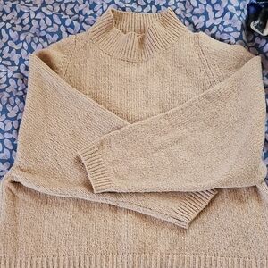 Cozy Tan Knit Sweater